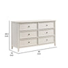 Etgo 60’’ Dresser | White Melamine Veneer | 6 Spacious Drawers BM336321