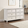 Etgo 60" Dresser | White Melamine Veneer | 6 Spacious Drawers