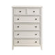 Etgo Tall Dresser Chest | White Melamine Veneer | 5 Drawers BM336322
