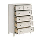 Etgo Tall Dresser Chest | White Melamine Veneer | 5 Drawers BM336322