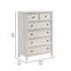 Etgo Tall Dresser Chest | White Melamine Veneer | 5 Drawers BM336322