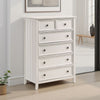 Etgo Tall Dresser Chest | White Melamine Veneer | 5 Drawers