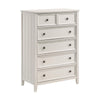 Etgo Tall Dresser Chest | White Melamine Veneer | 5 Drawers