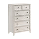 Etgo Tall Dresser Chest | White Melamine Veneer | 5 Drawers