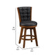 Core Set of 2 Swivel Counter Stool Chairs | Brown | Black Faux Leather BM336326