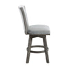 Core Set of 2 Swivel Counter Stool Chairs | Gray Channel Tufted Velvet BM336328