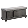 Wali 44" Bench with Lift Top Storage | Plush Gray Cushioned Seat