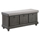 Wali 44" Bench with Lift Top Storage | Plush Gray Cushioned Seat