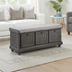 Wali 44" Bench with Lift Top Storage | Plush Gray Cushioned Seat