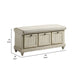 Wali 44’’ Bench with Lift Top Storage | Cushioned Seat Antique White