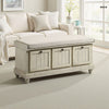 Wali 44" Bench with Lift Top Storage | Cushioned Seat Antique White