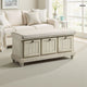 Wali 44" Bench with Lift Top Storage | Cushioned Seat Antique White