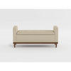 Bity Lift Top Storage Bench | Light Brown Textured Fabric | Wood 50’’