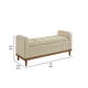 Bity Lift Top Storage Bench | Light Brown Textured Fabric | Wood 50’’