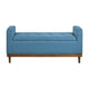 Bity Lift Top Storage Bench | Blue Textured Fabric | Wood Base | 50’’