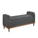 Bity Lift Top Storage Bench | Dark Gray Textured Fabric | Wood 50"