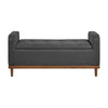 Bity Lift Top Storage Bench | Dark Gray Textured Fabric | Wood 50’’