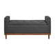 Bity Lift Top Storage Bench | Dark Gray Textured Fabric | Wood 50’’
