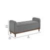 Bity Lift Top Storage Bench | Medium Gray Textured Fabric | Wood 50’’