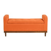 Bity Lift Top Storage Bench | Orange Textured Fabric | Wood Base 50’’