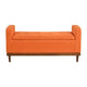 Bity Lift Top Storage Bench | Orange Textured Fabric | Wood Base 50’’