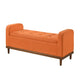 Bity Lift Top Storage Bench | Orange Textured Fabric | Wood Base 50’’