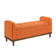 Bity Lift Top Storage Bench | Orange Textured Fabric | Wood Base 50"