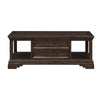 Tabby Lift-Top Coffee Table | Side Shelves and Caster Wheels | Brown BM336342