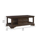 Tabby Lift-Top Coffee Table | Side Shelves and Caster Wheels | Brown BM336342