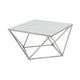 Allie Coffee Table | Sintered Stone | Silver Stainless Steel 32’’ BM336346