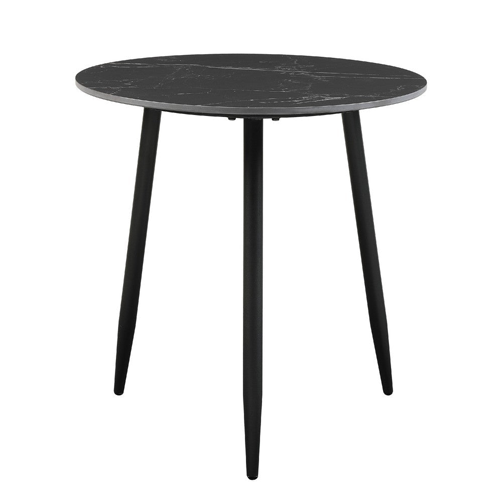 Lyra 3pc Occasional Coffee Table Set | Nesting Black Stone Top | Black BM336350