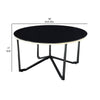 Amyra 3pc Occasional Coffee and End Table Set | Black Glass | Gold BM336355