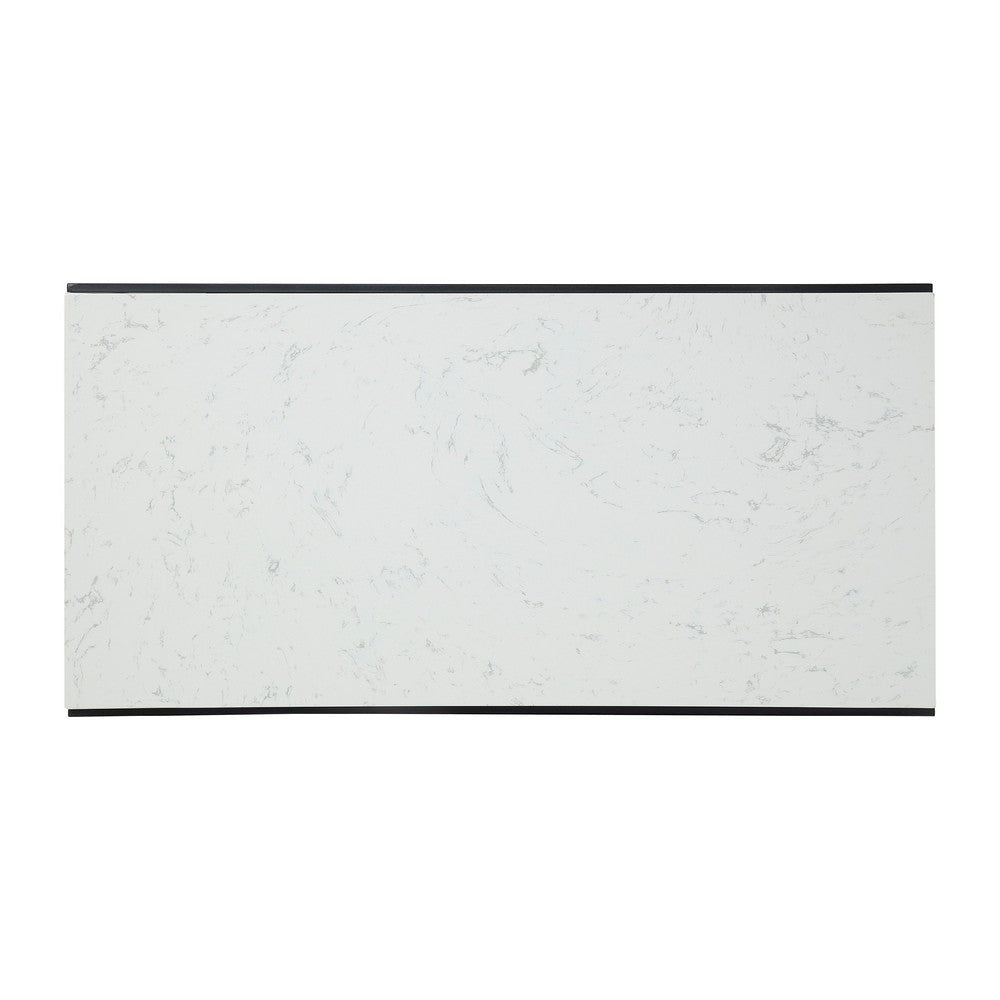 Azzy 3pc Occasional Coffee Table Set | Angled Base | White Faux Stone BM336356