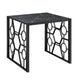 Melin 3pc Coffee and End Table Set | Geometric Black Glass Marbled Top BM336357