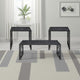 Melin 3pc Coffee and End Table Set | Geometric Black Glass Marbled Top