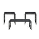 Melin 3pc Coffee and End Table Set | Geometric Black Glass Marbled Top
