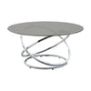 Marlyn 3pc Coffee End Table Set | Black Round Tempered Glass | Chrome BM336359