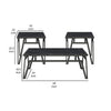 Howie 3pc Coffee and End Table Set | Black Sintered Stone | Bronze BM336360