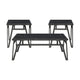 Howie 3pc Coffee and End Table Set | Black Sintered Stone | Bronze