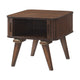 Manny Side End Table | 2 Tambour Doors | A Frame Walnut Brown 24’’ BM336364