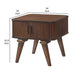 Manny Side End Table | 2 Tambour Doors | A Frame Walnut Brown 24’’ BM336364