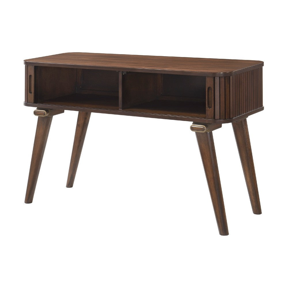 Manny Sofa Console Table | 2 Tambour Doors | Walnut Brown 48’’ BM336365