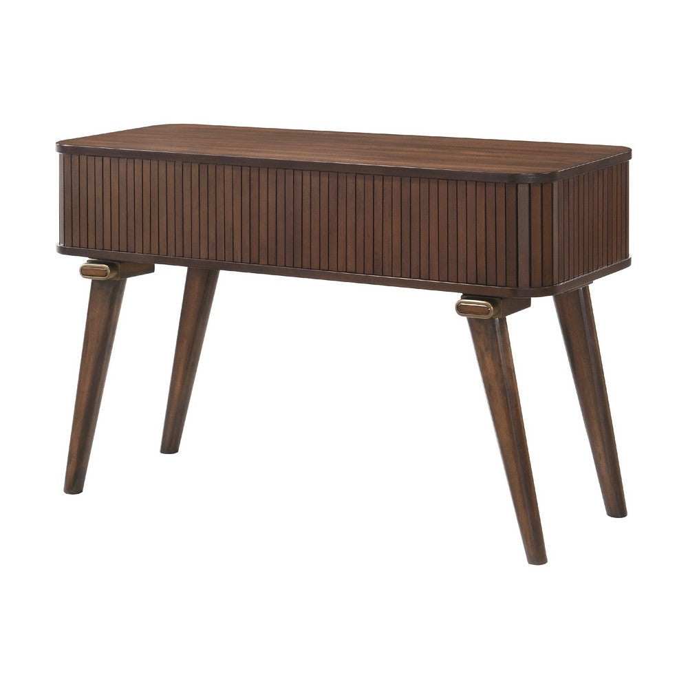 Manny Sofa Console Table | 2 Tambour Doors | Walnut Brown 48’’ BM336365