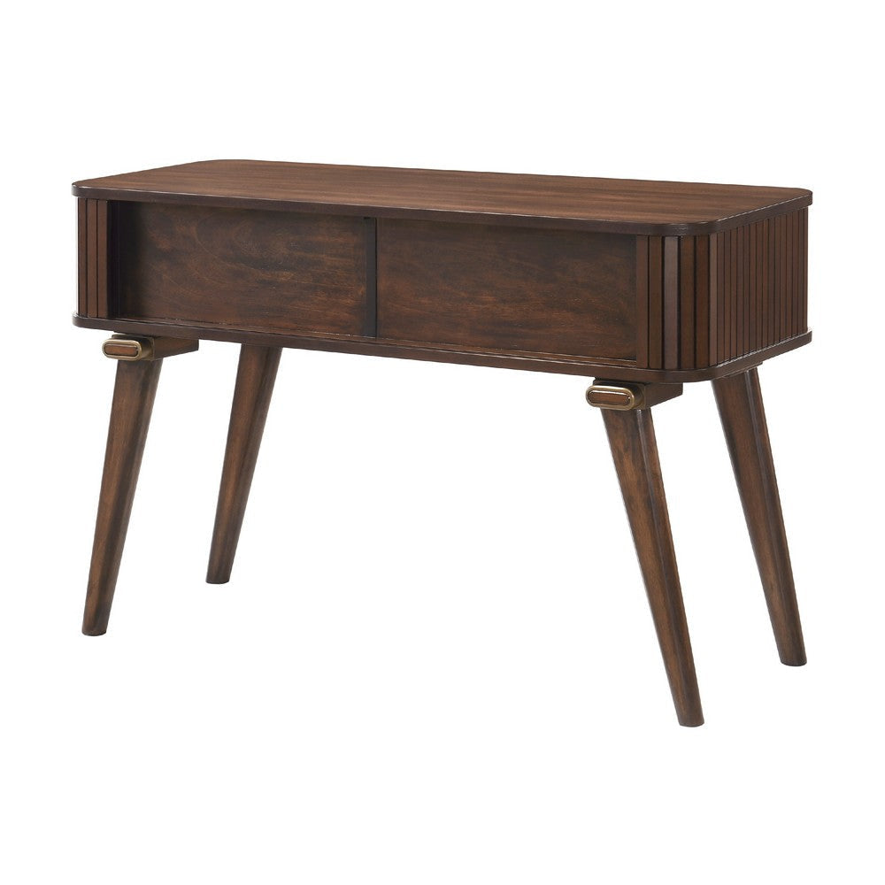 Manny Sofa Console Table | 2 Tambour Doors | Walnut Brown 48’’ BM336365