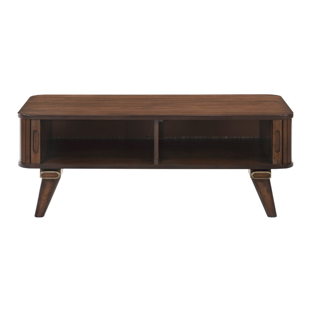 Manny Coffee Table | 2 Tambour Doors | A-Frame Walnut Brown 48’’ BM336366