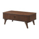 Manny Coffee Table | 2 Tambour Doors | A-Frame Walnut Brown 48"