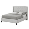 Elle King Size Bed | Tufted Wingback Headboard | Dove Gray Upholstery