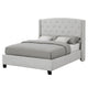 Elle King Size Bed | Tufted Wingback Headboard | Dove Gray Upholstery