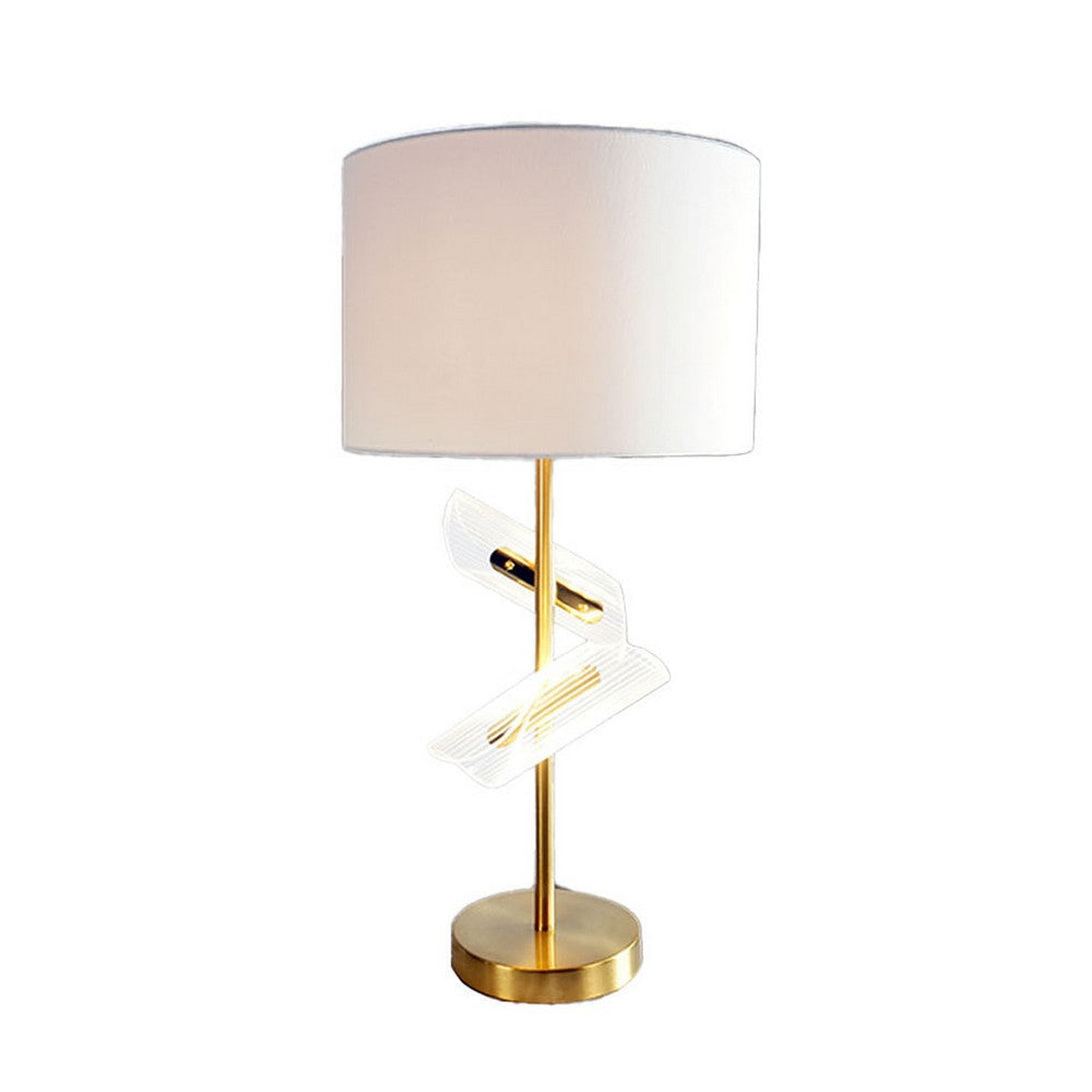 Limy 2pc Table Lamp Set | White Shade | Classic Gold Metal Base | 20’’ BM336395
