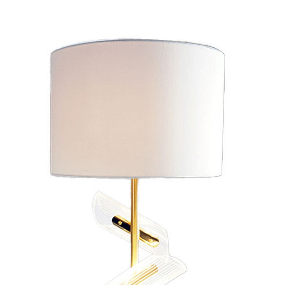 Limy 2pc Table Lamp Set | White Shade | Classic Gold Metal Base | 20’’ BM336395